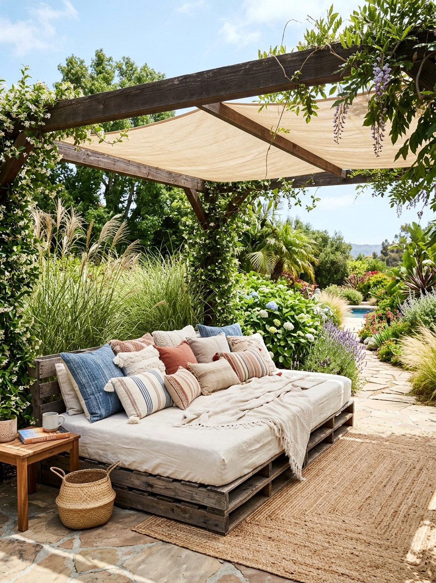 Pallet Daybed - 25 Pallet Bench for Garden Ideas