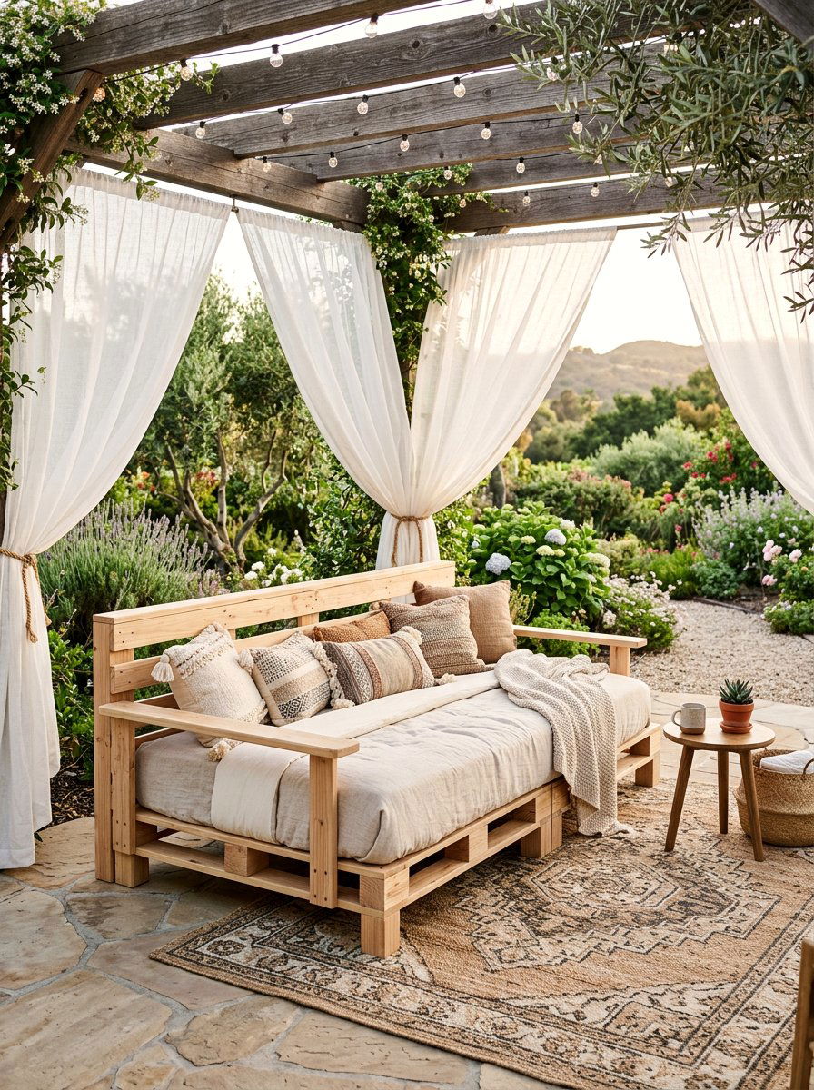 Pallet Daybed For Patio - 50 Outdoor Pallet Furniture Ideas