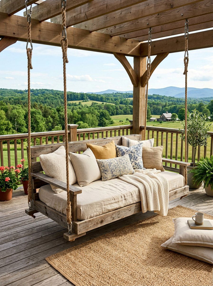 Pallet Daybed Swing - 25 Pallet Swing for Porch Ideas