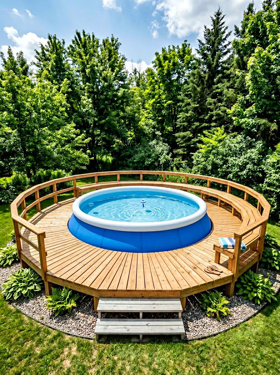 Pallet Deck For Inflatable Pool - 25 Pallet Pool Deck Ideas