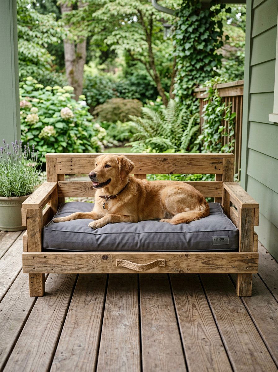 Pallet Dog Bed For Outdoor - 50 Outdoor Pallet Furniture Ideas