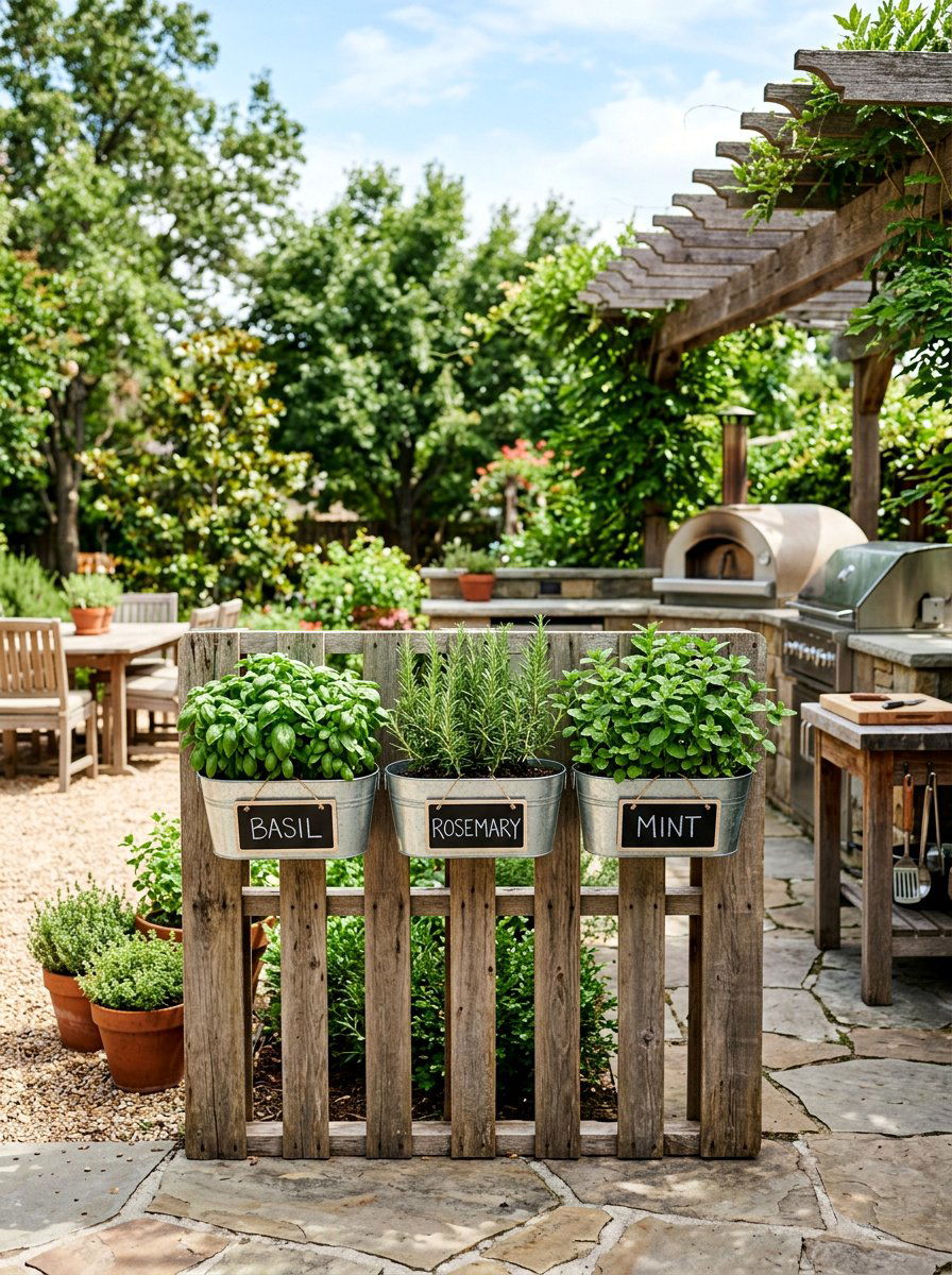 Pallet Fence Herb Garden - 25 Pallet Fence for Backyard Ideas