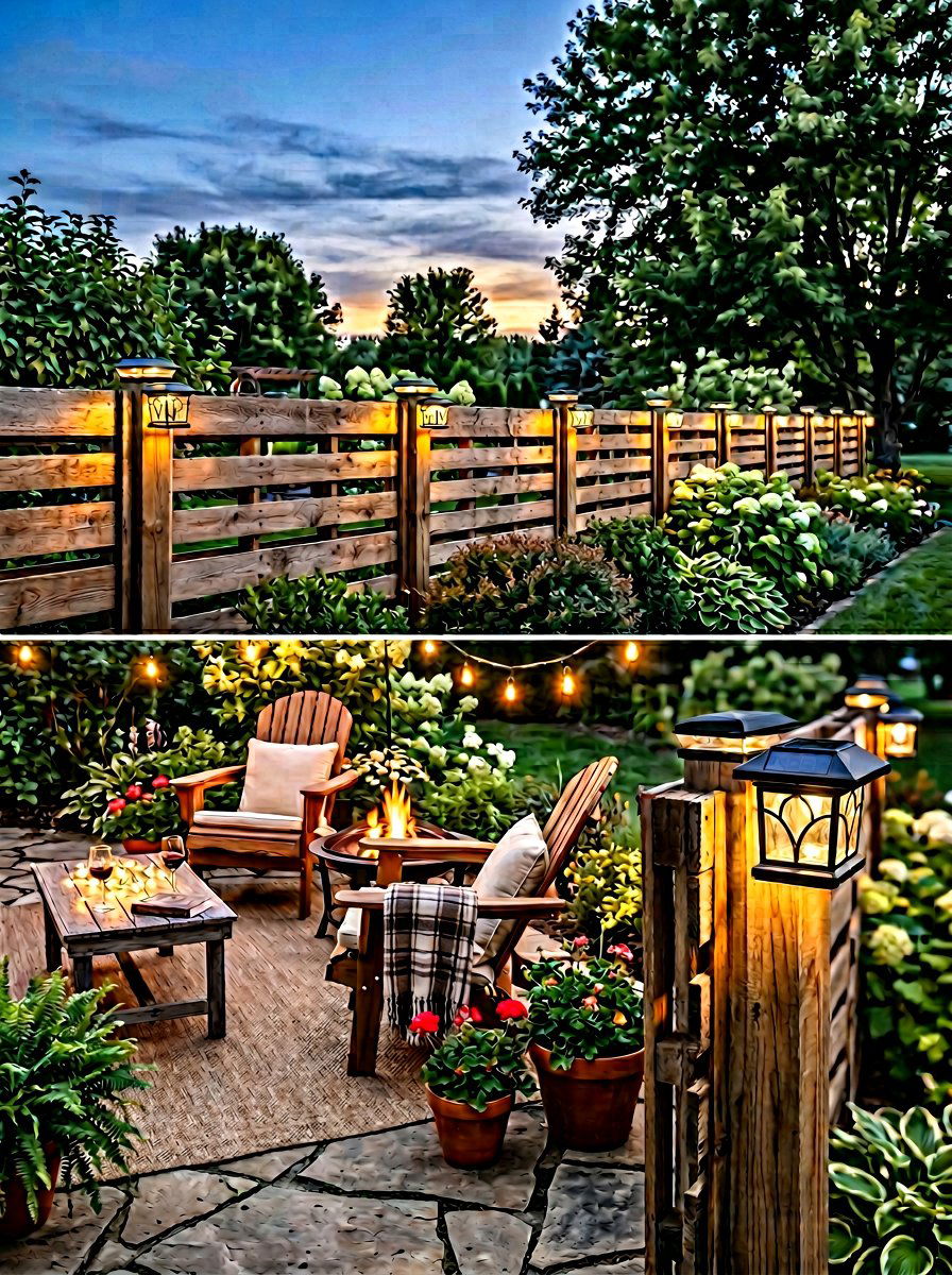 Pallet Fence With Solar Lights - 25 Pallet Fence for Backyard Ideas