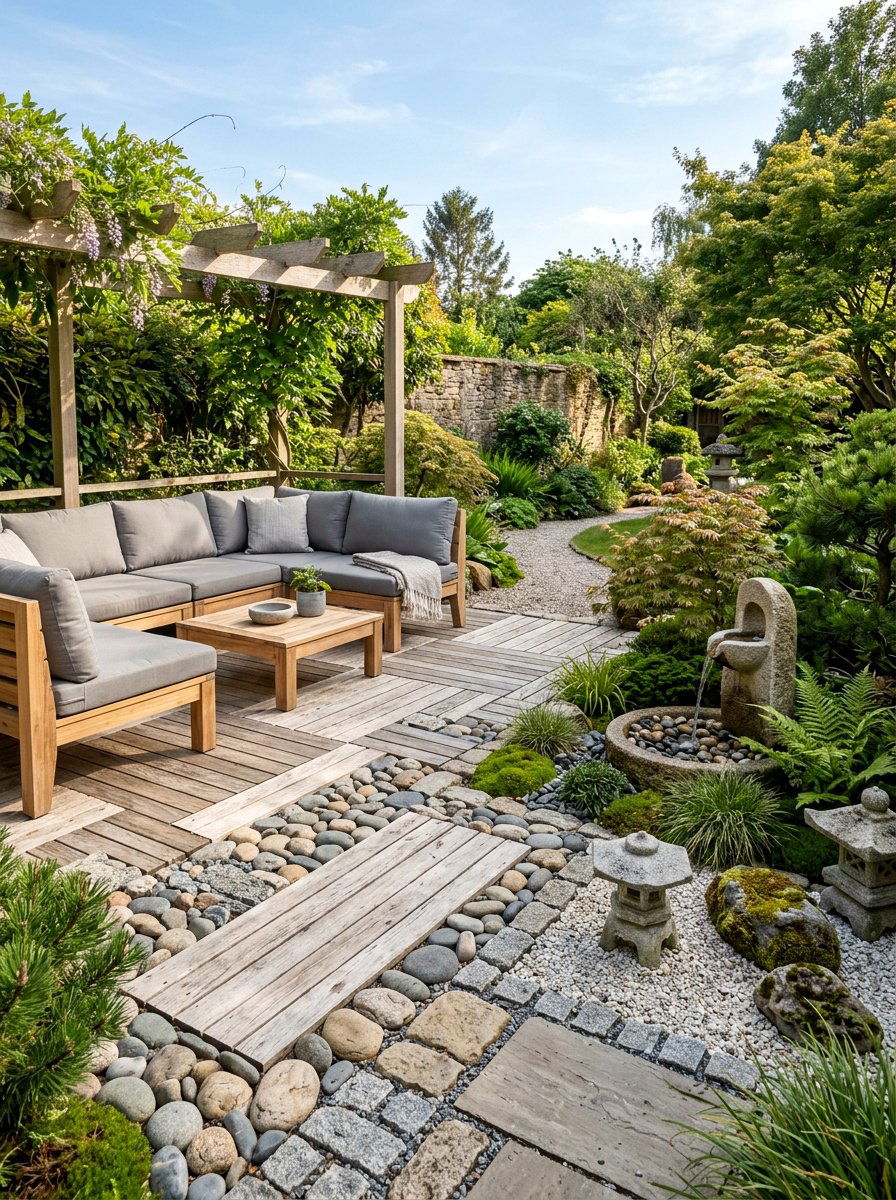 Pallet Floor With Rocks - 25 Pallet Patio Flooring Ideas