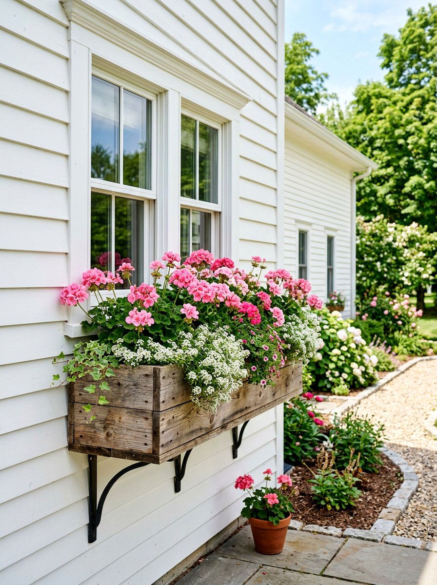Pallet Flower Box - 25 Pallet Garden Art Ideas