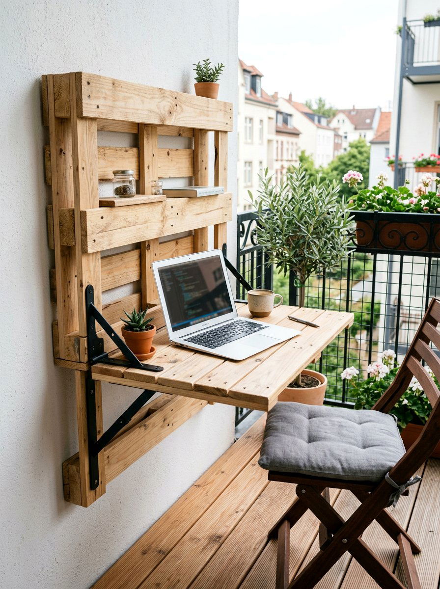 Pallet Fold Down Table - 50 Outdoor Pallet Projects