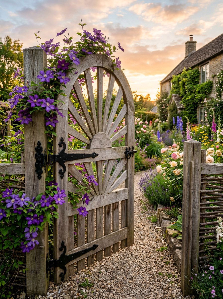 Pallet Garden Gate - 25 Pallet Garden Art Ideas