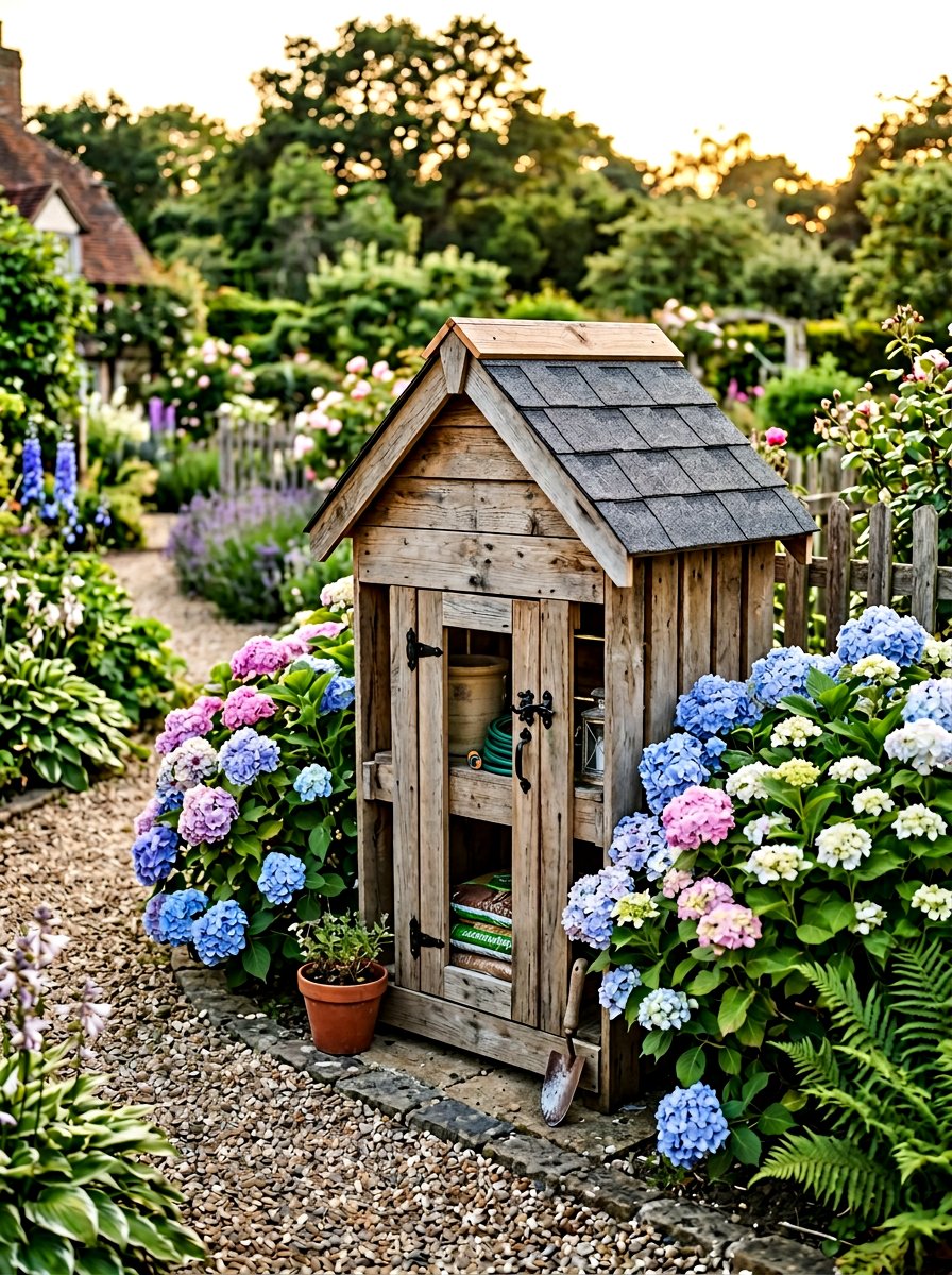 Pallet Garden Storage Cabinet - 25 Pallet Garden Tool Organizer Ideas