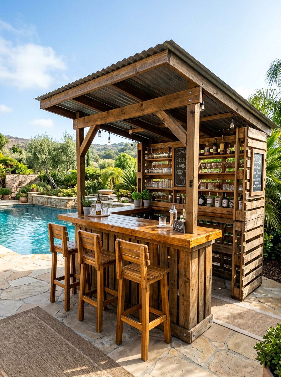 Pallet Gazebo Bar - 25 Pallet Gazebo Frame Ideas