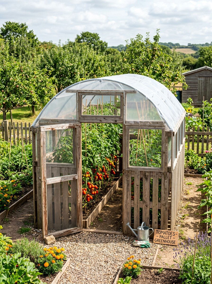 Pallet Greenhouse For Tomatoes - 25 Pallet Greenhouse Frame Ideas