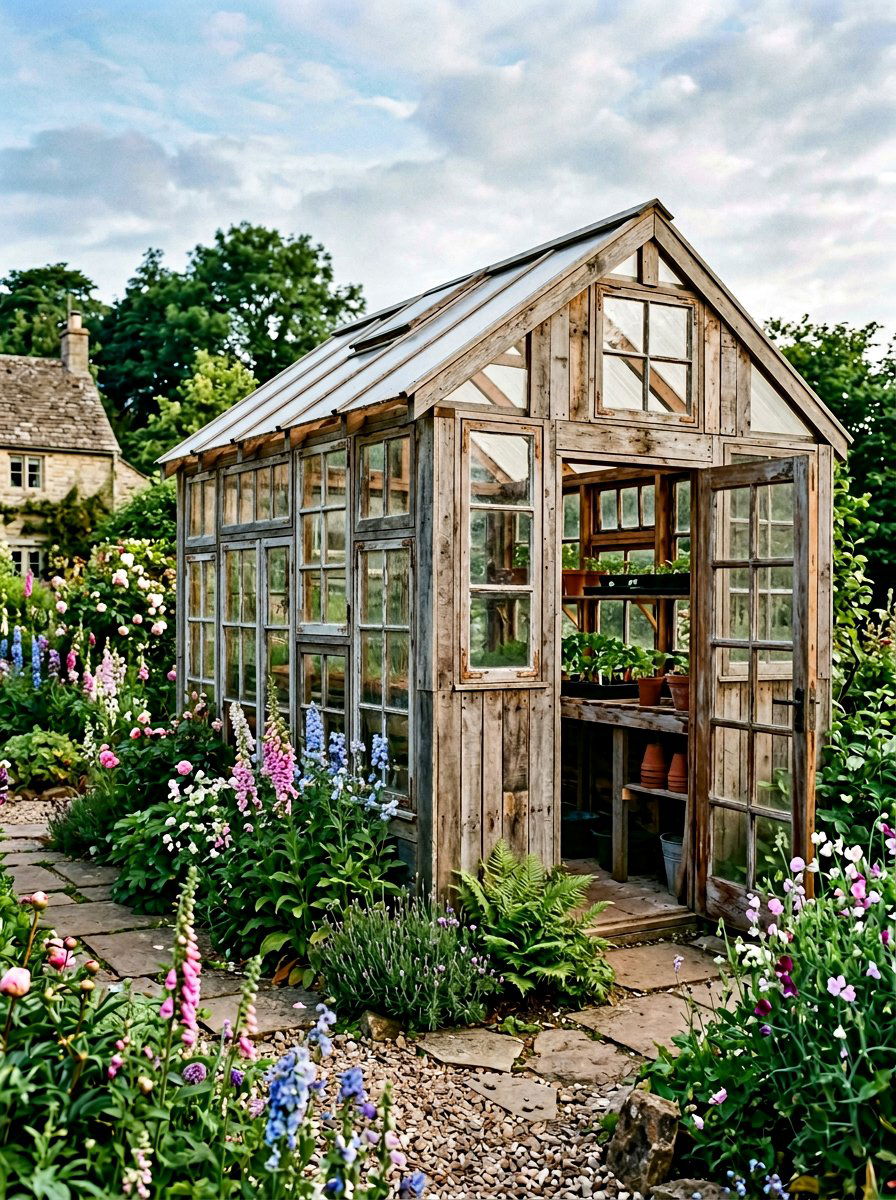 Pallet Greenhouse With Windows - 25 Pallet Greenhouse Frame Ideas