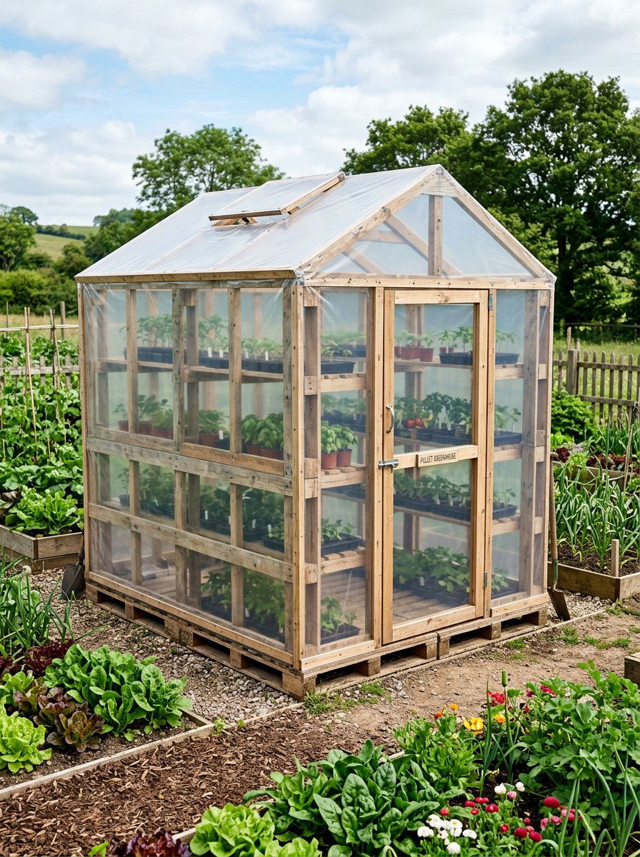 Pallet Greenhouse - 25 Pallet Garden Shed Ideas