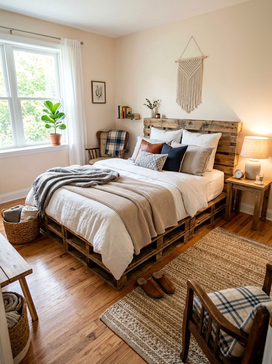 Pallet Guest Bed - 25 pallet bed ideas