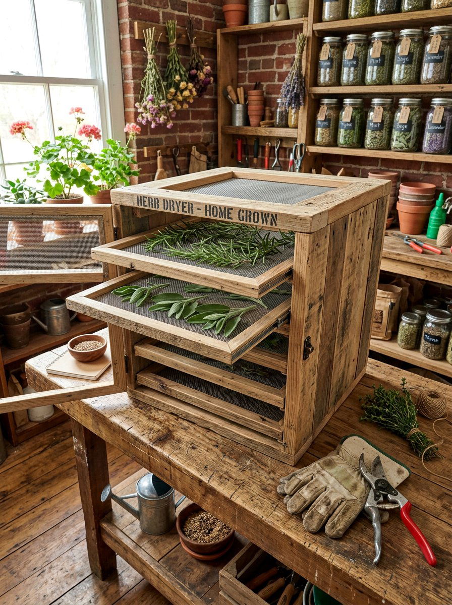 25 Pallet Herb Drying Rack Ideas for Homegrown Flavors