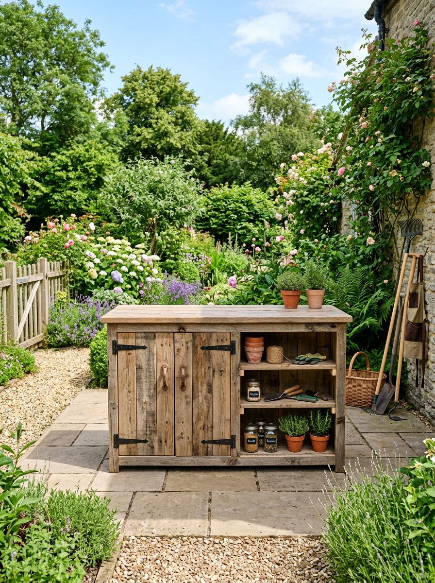 Pallet Island With Storage - 25 Pallet Outdoor Kitchen Island Ideas
