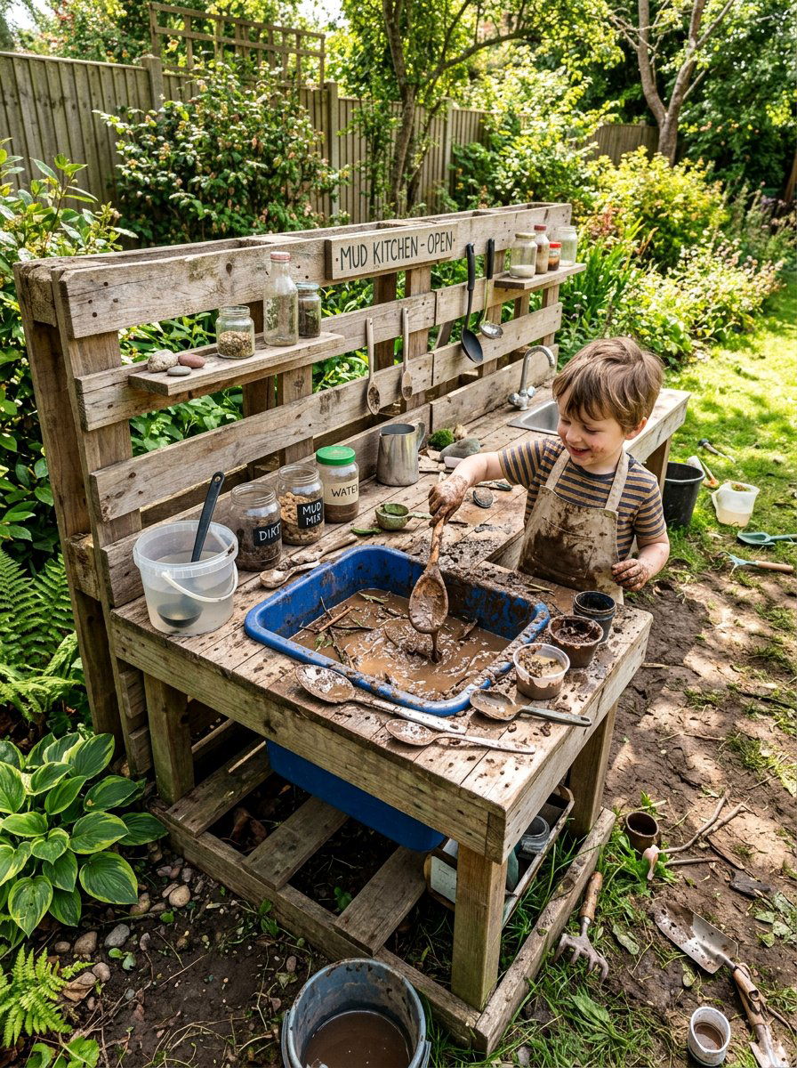 25 Pallet Outdoor Play Kitchen Ideas Your Kids Will Love