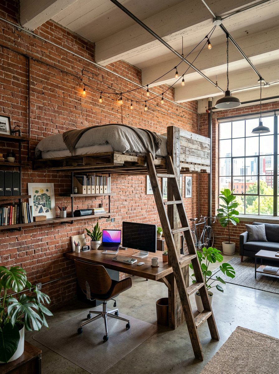 Pallet Loft Bed - 25 pallet bed ideas