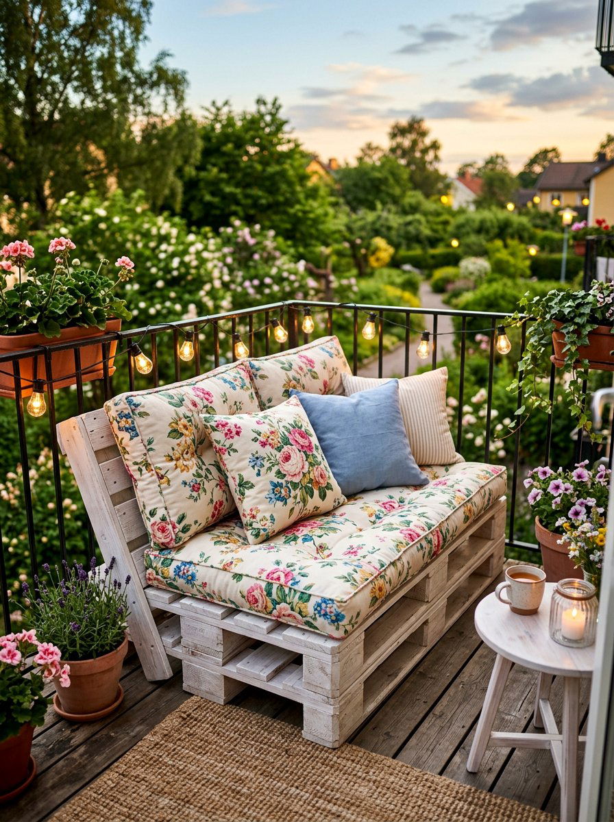 Pallet Loveseat With Cushions - 50 Outdoor Pallet Furniture Ideas