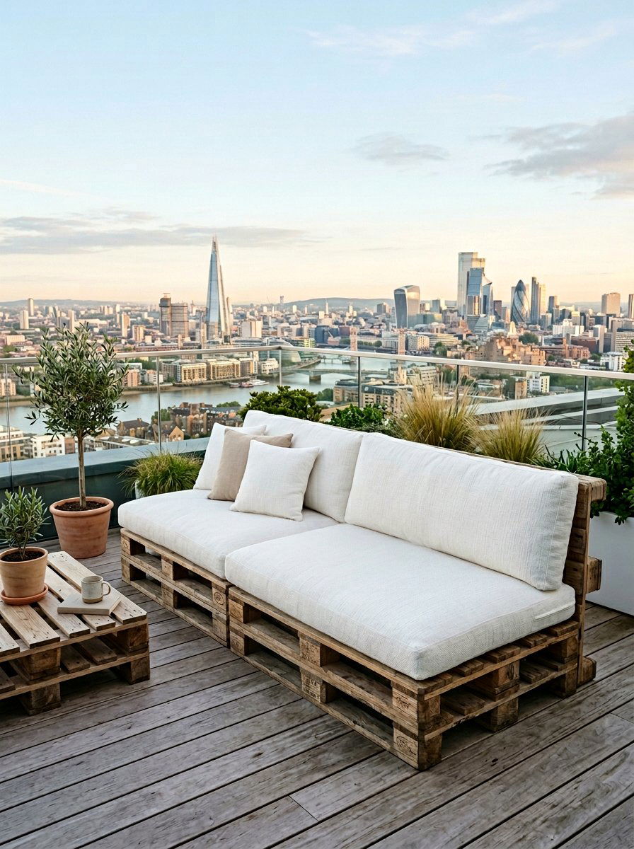 Pallet Low Profile Sofa - 50 Outdoor Pallet Furniture Ideas