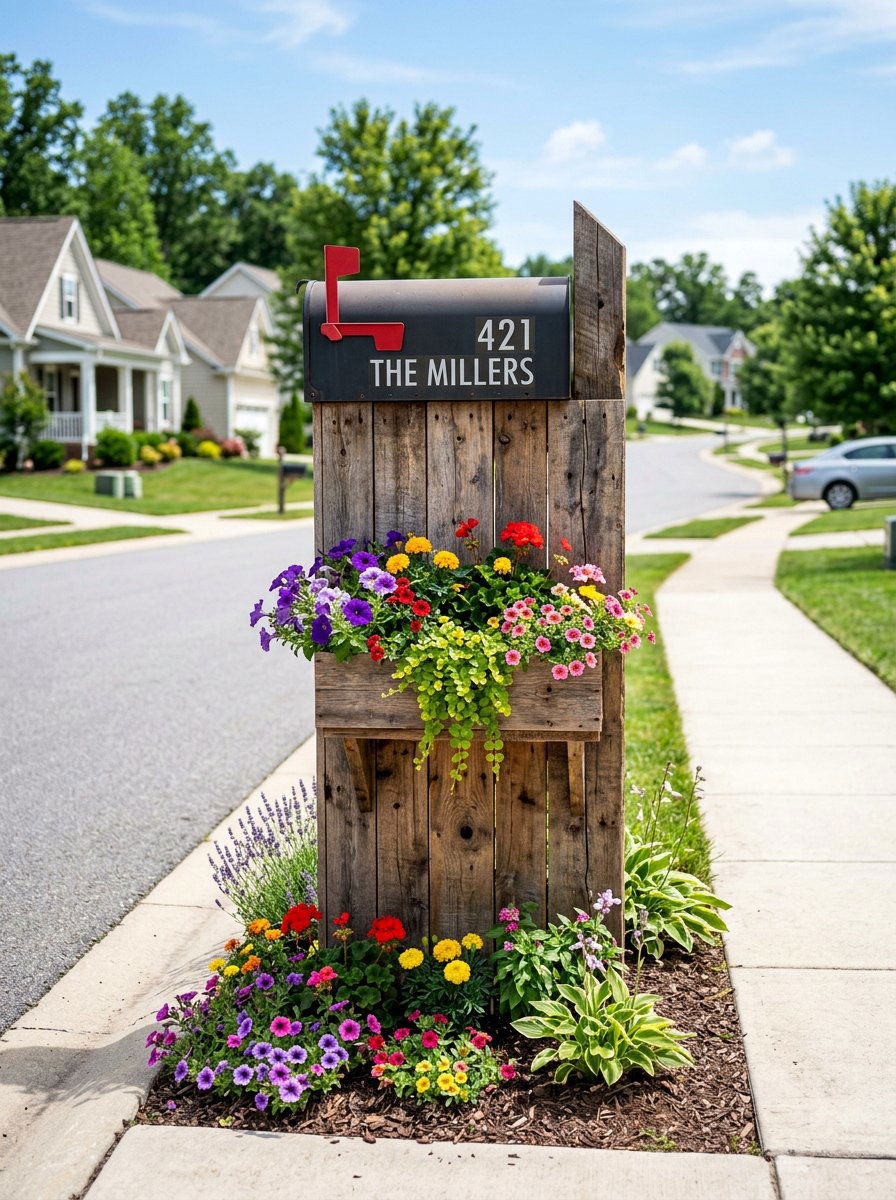 Pallet Mailbox Post - 50 Outdoor Pallet Projects