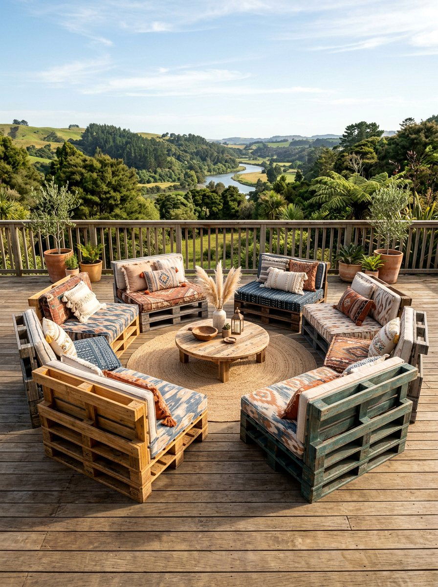 Pallet Modular Seating Set - 50 Outdoor Pallet Furniture Ideas