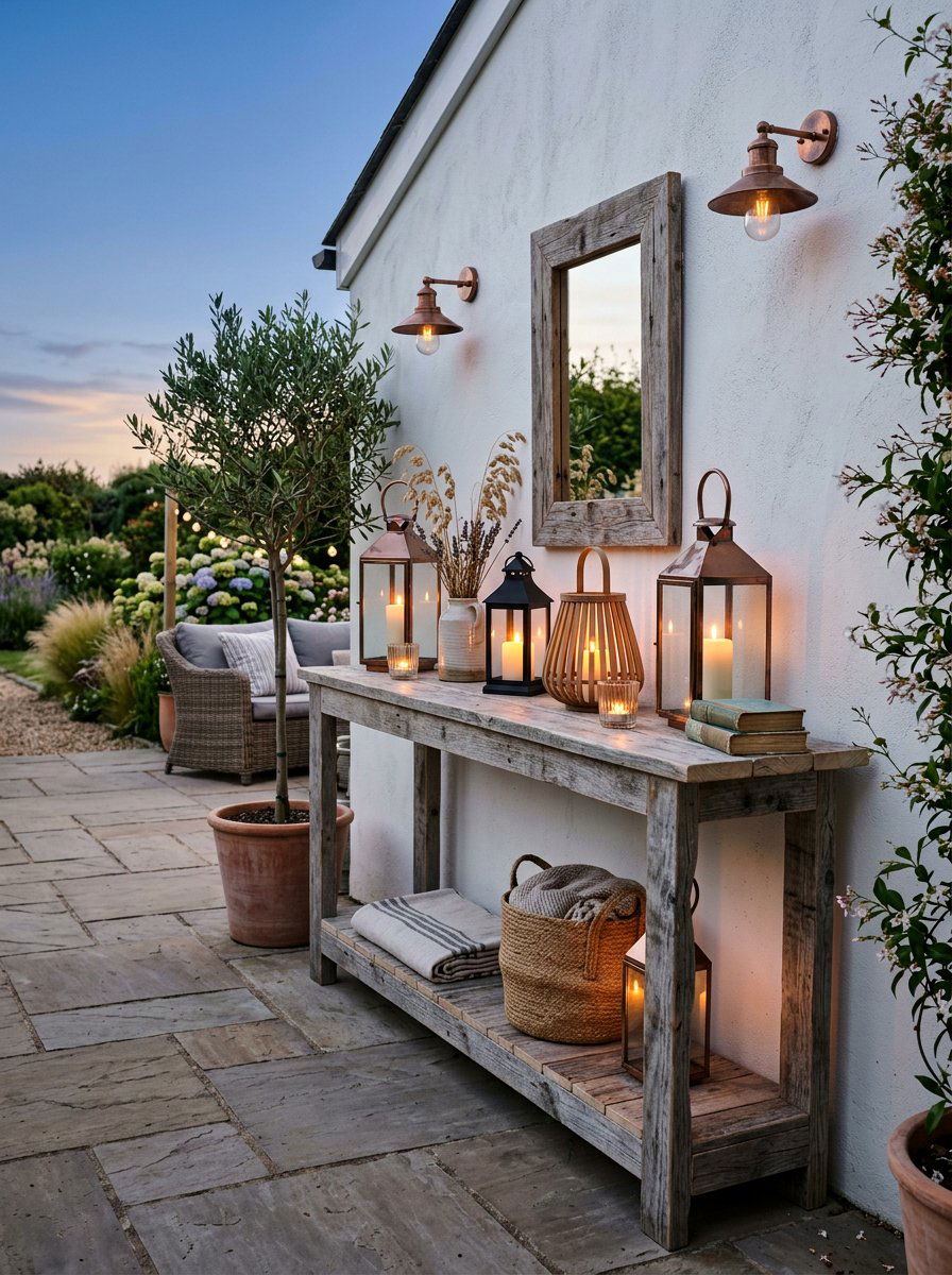 Pallet Outdoor Console Table - 50 Outdoor Pallet Furniture Ideas