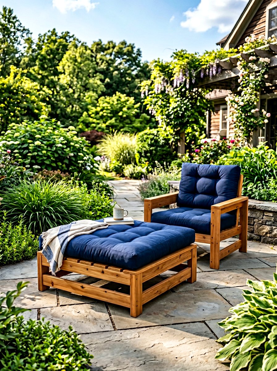 Pallet Outdoor Ottoman - 50 Outdoor Pallet Furniture Ideas