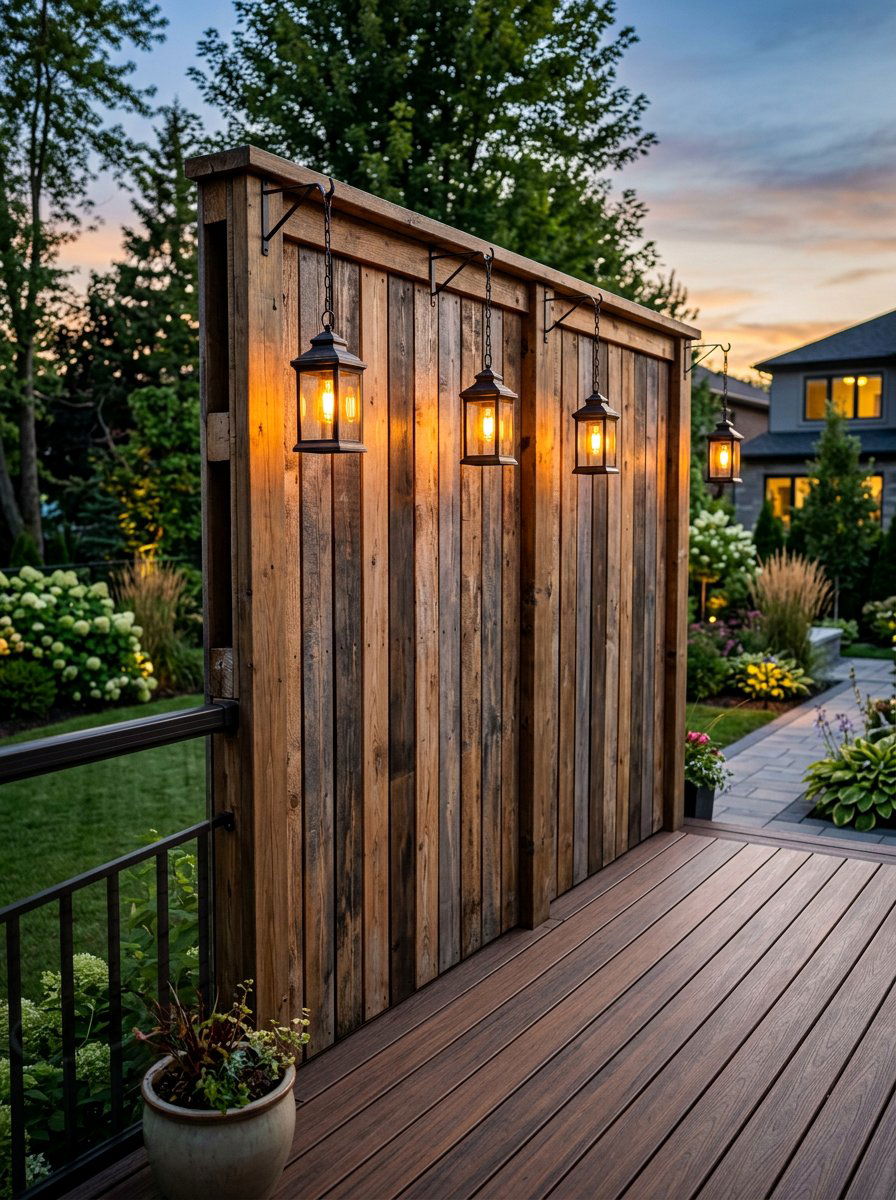 Pallet Outdoor Privacy Wall - 50 Outdoor Pallet Furniture Ideas