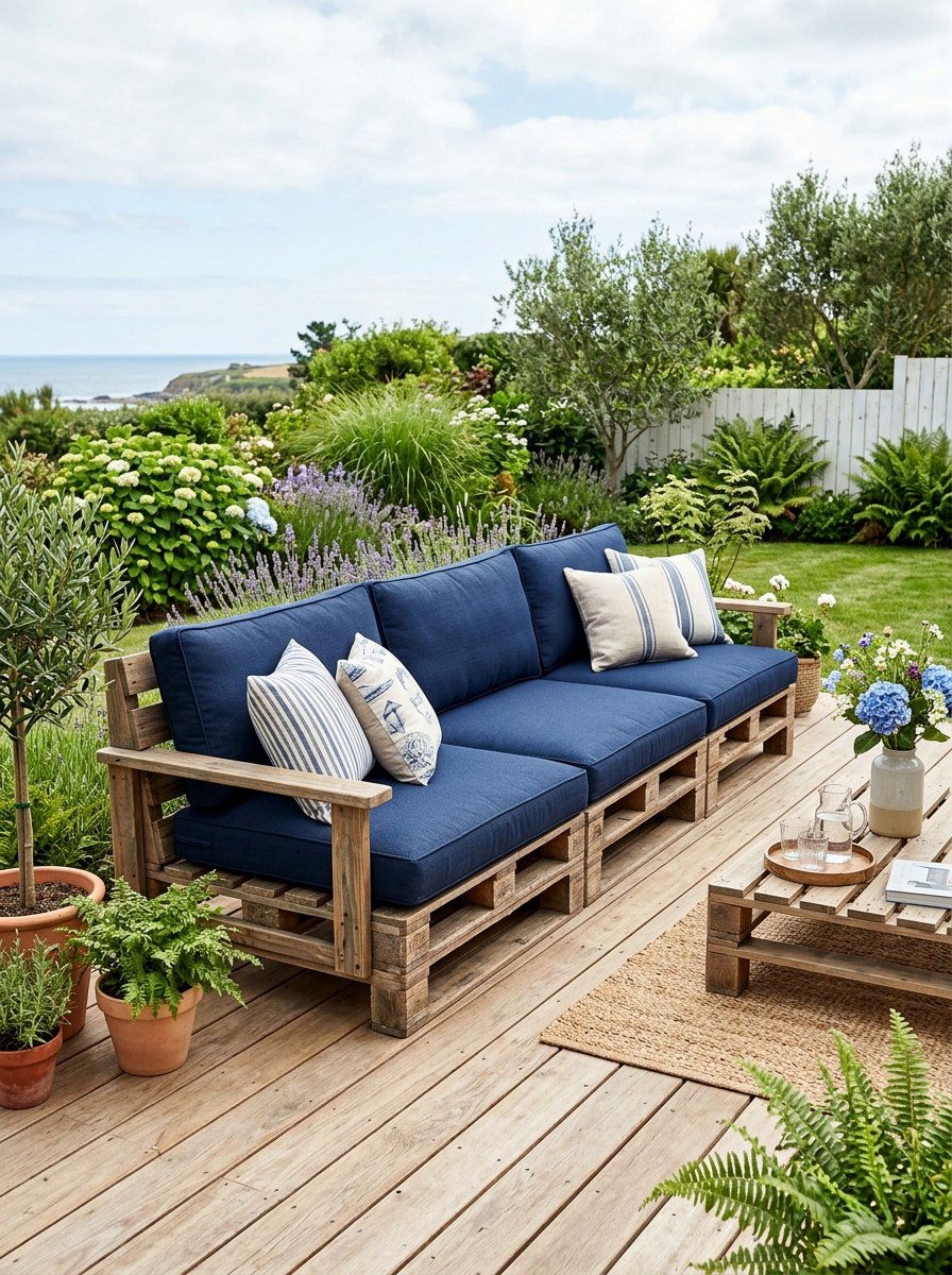 Pallet Outdoor Sofa - 50 Outdoor Pallet Projects