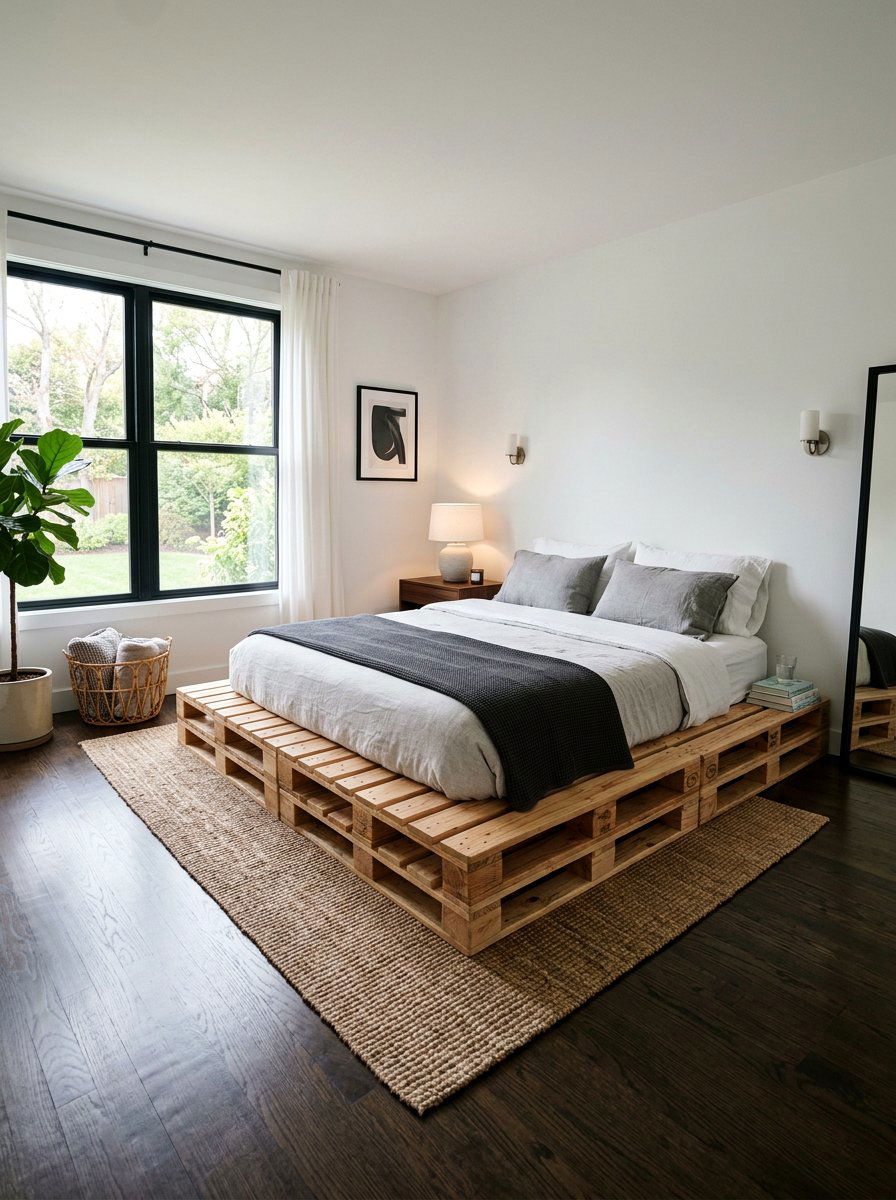 Pallet Platform Bed - 25 pallet bed ideas