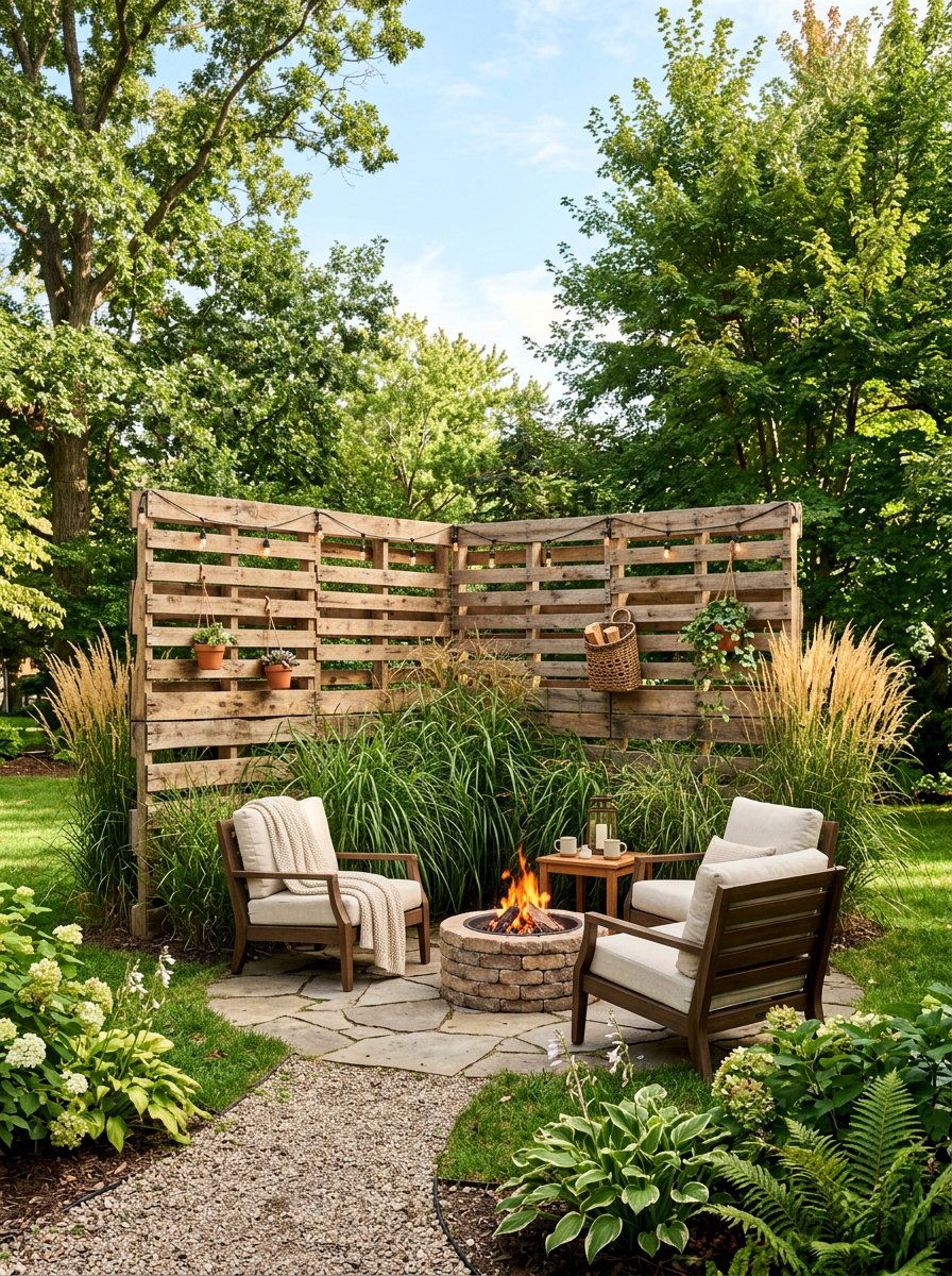 Pallet Privacy Screen Backyard - 25 Pallet Fence for Backyard Ideas