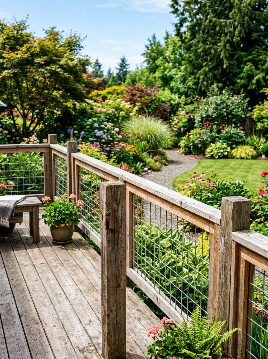 Pallet Railing With Wire - 25 Pallet Deck Railing Ideas