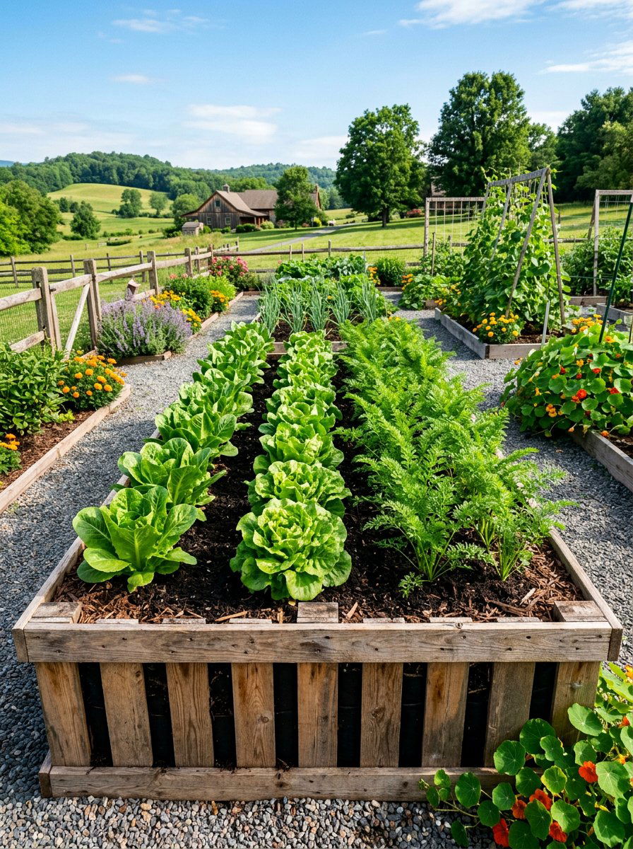 Pallet Raised Bed - 50 Outdoor Pallet Projects
