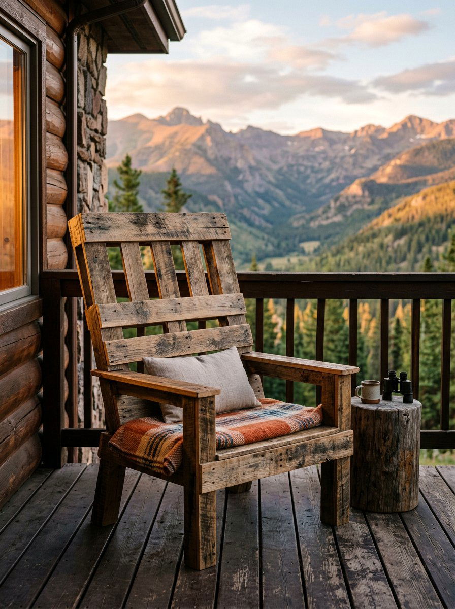 Pallet Rustic Outdoor Chair - 50 Outdoor Pallet Furniture Ideas