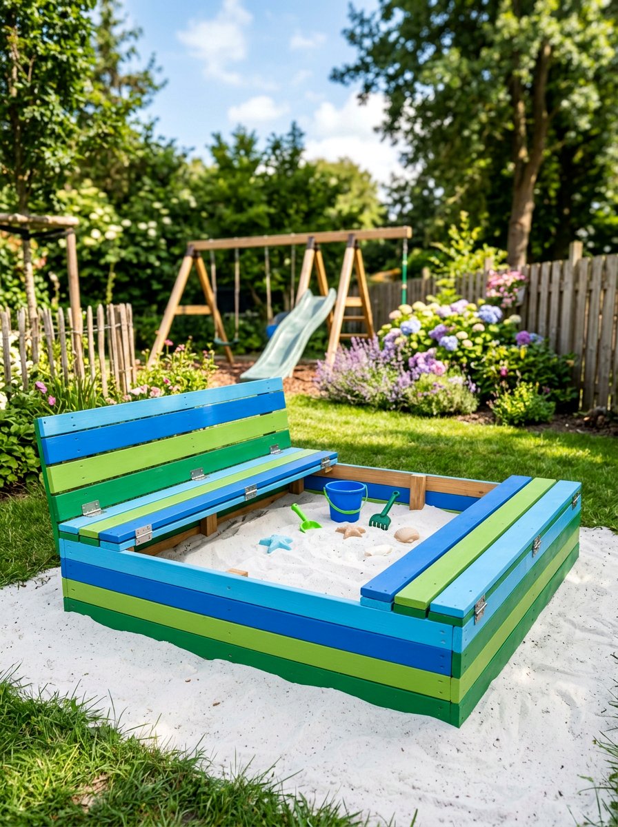Pallet Sandbox For Kids - 50 Outdoor Pallet Furniture Ideas