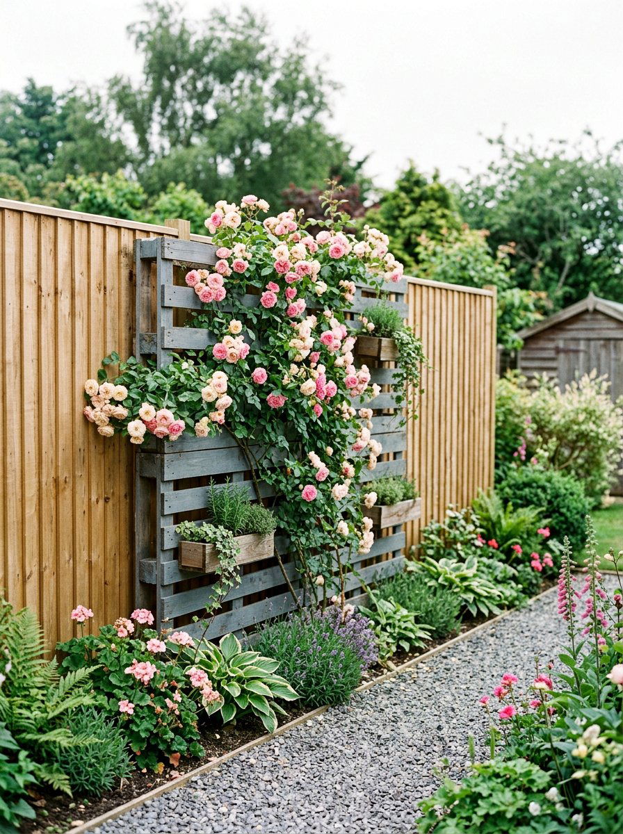 Pallet Screen On Fence - 25 Pallet Outdoor Movie Screen Ideas