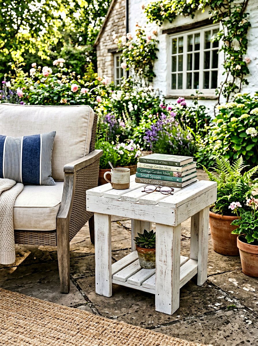 Pallet Side Table - 50 Outdoor Pallet Projects