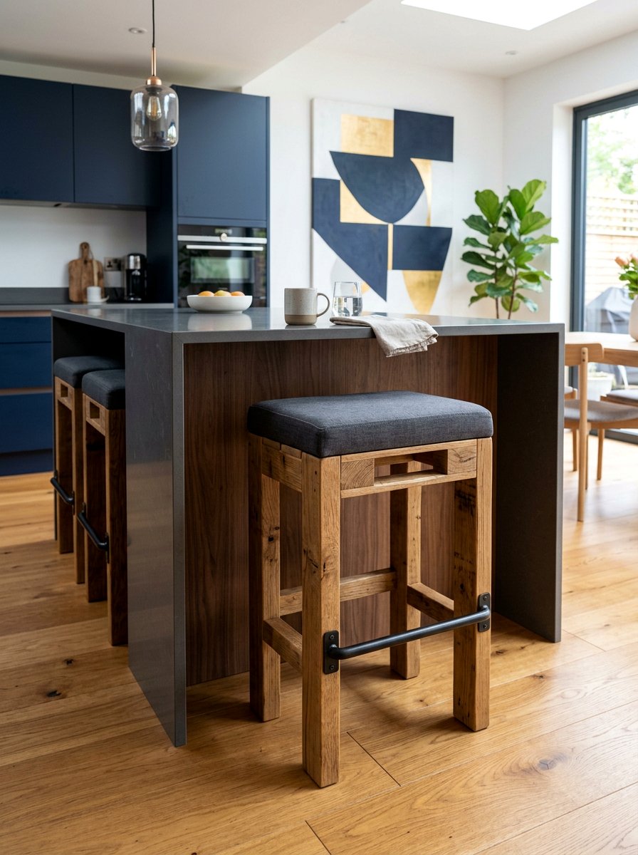 Pallet Stool With Footrest - 25 Pallet Bar Stools Ideas