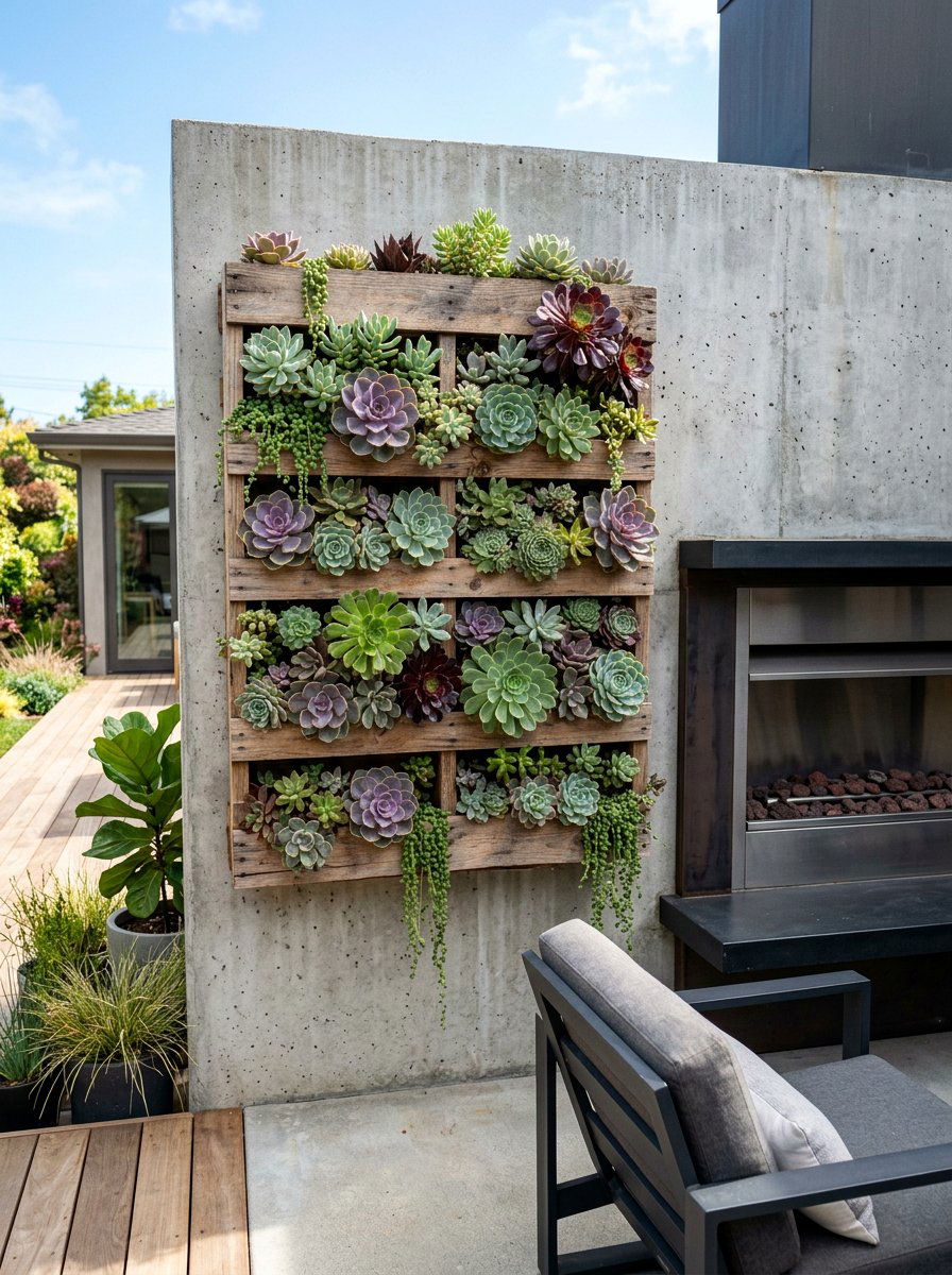 25 Beautiful Pallet Outdoor Wall Art Ideas for Your Garden