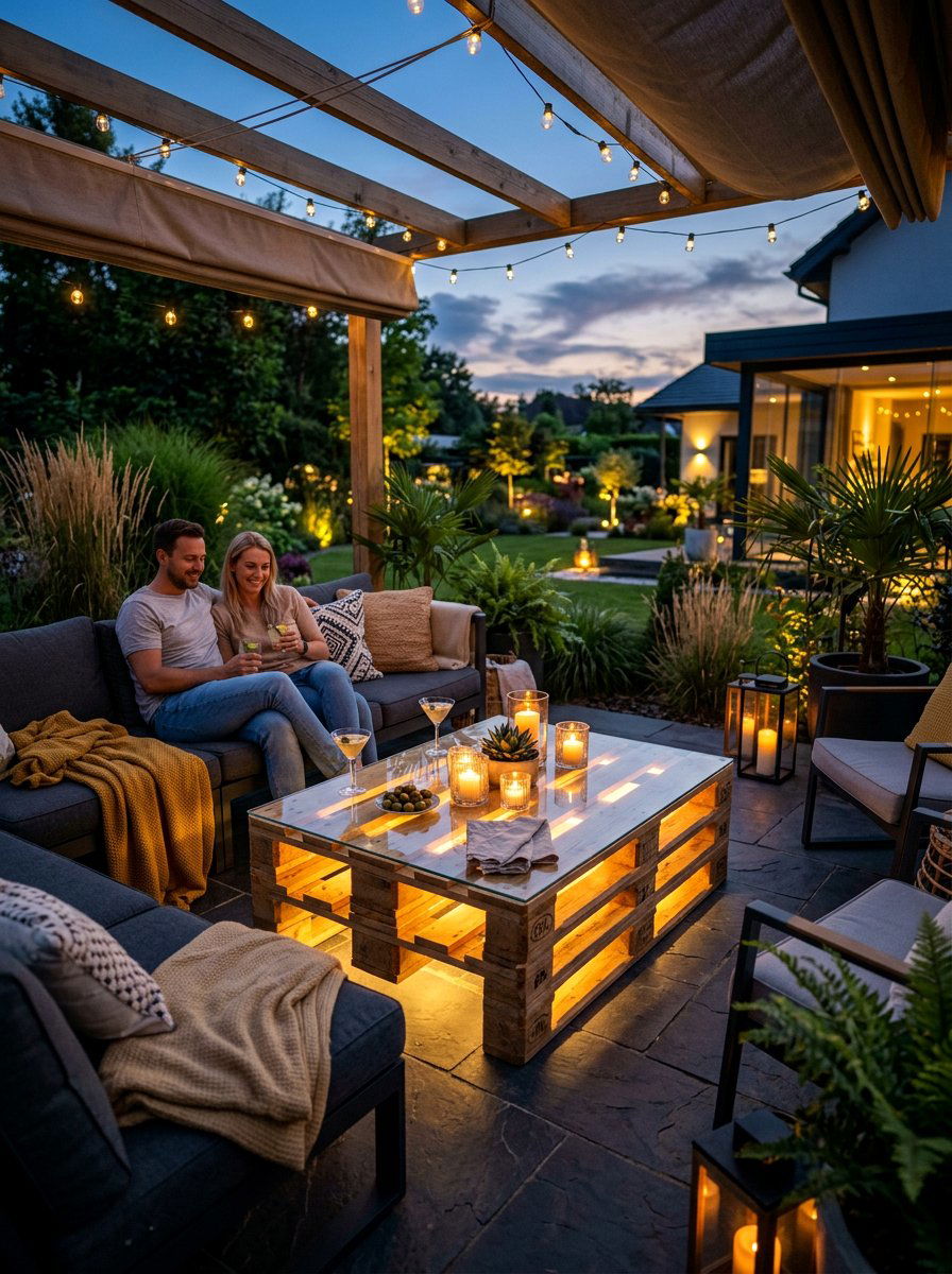 Pallet Table With Led Lighting - 25 Pallet Coffee Table for Patio Ideas