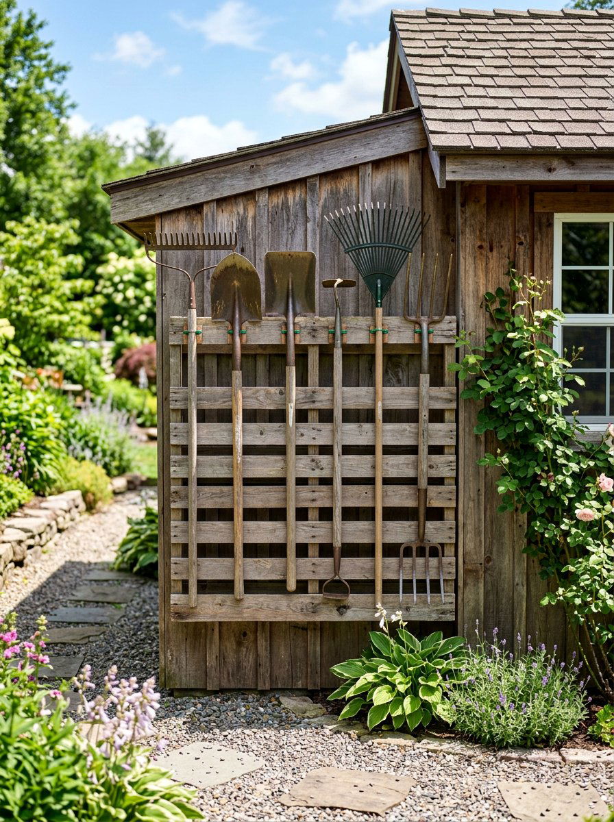 Pallet Tool Organizer - 50 Outdoor Pallet Projects