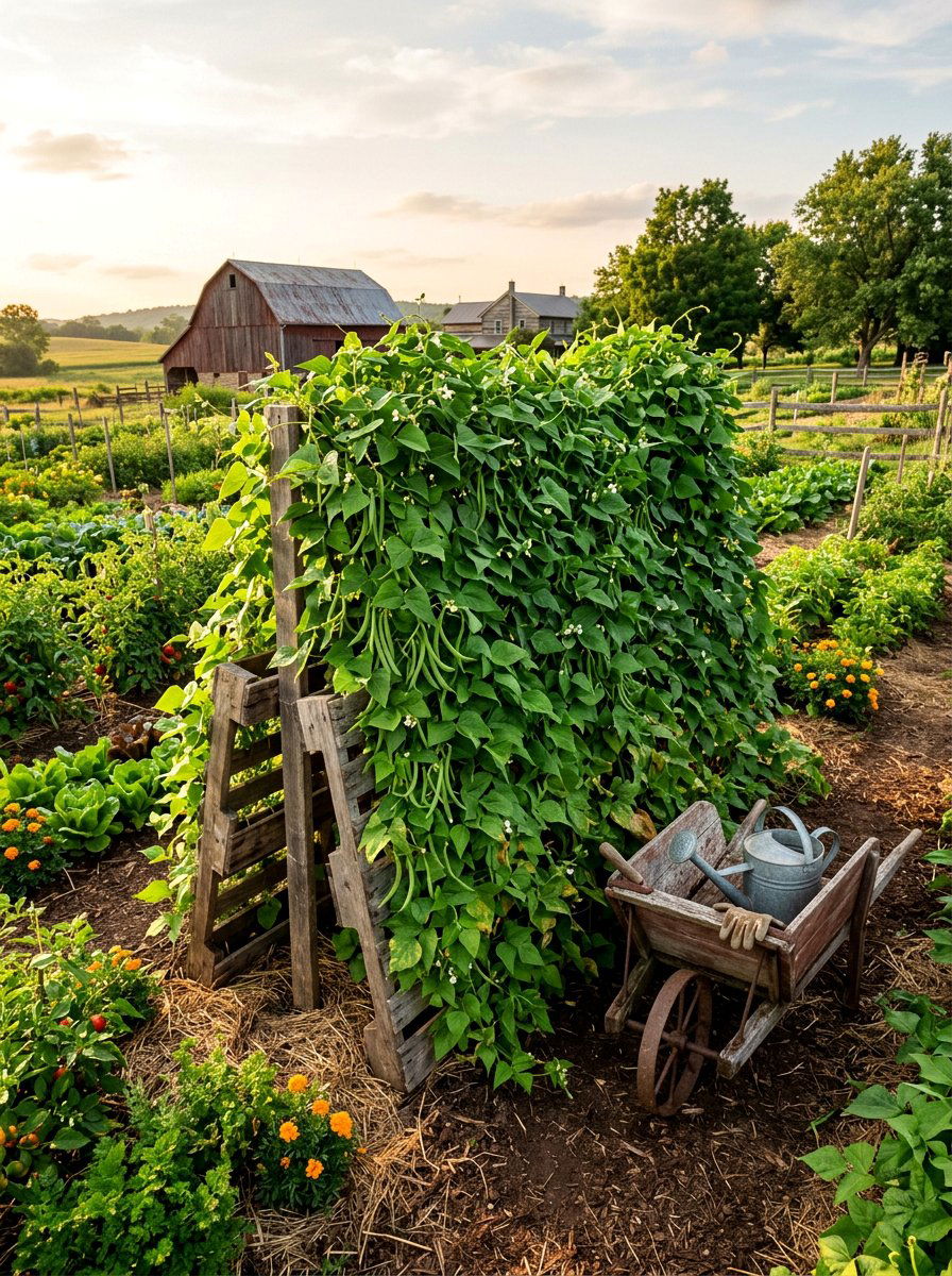Pallet Trellis For Beans - 25 Pallet Trellis for Climbing Plants Ideas