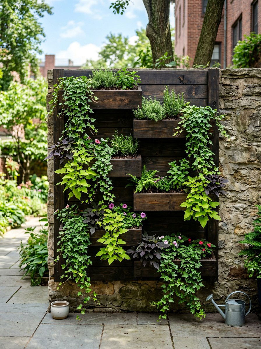 Pallet Wall Planter - 25 Pallet Garden Art Ideas