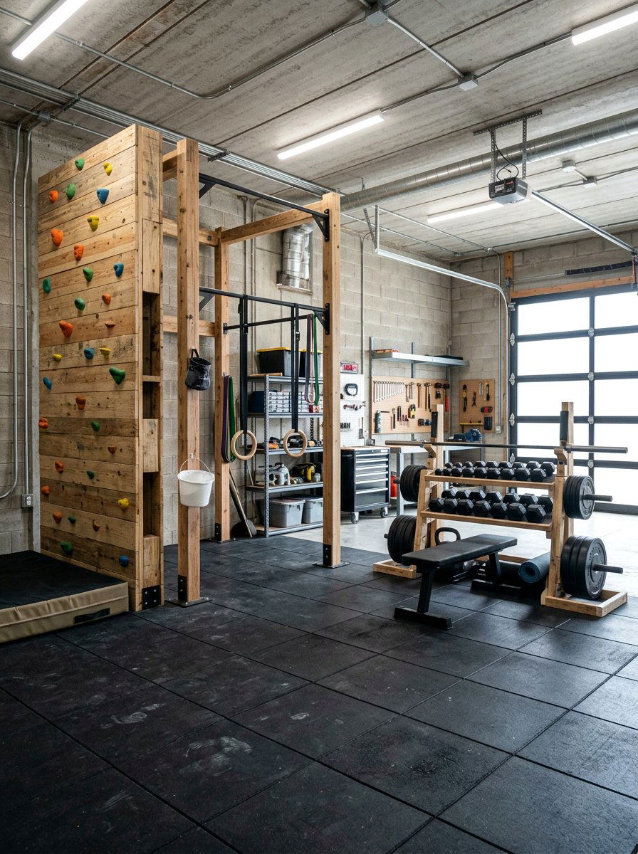 Pallet Wood Gym - 25 Pallet Climbing Wall for Kids Ideas