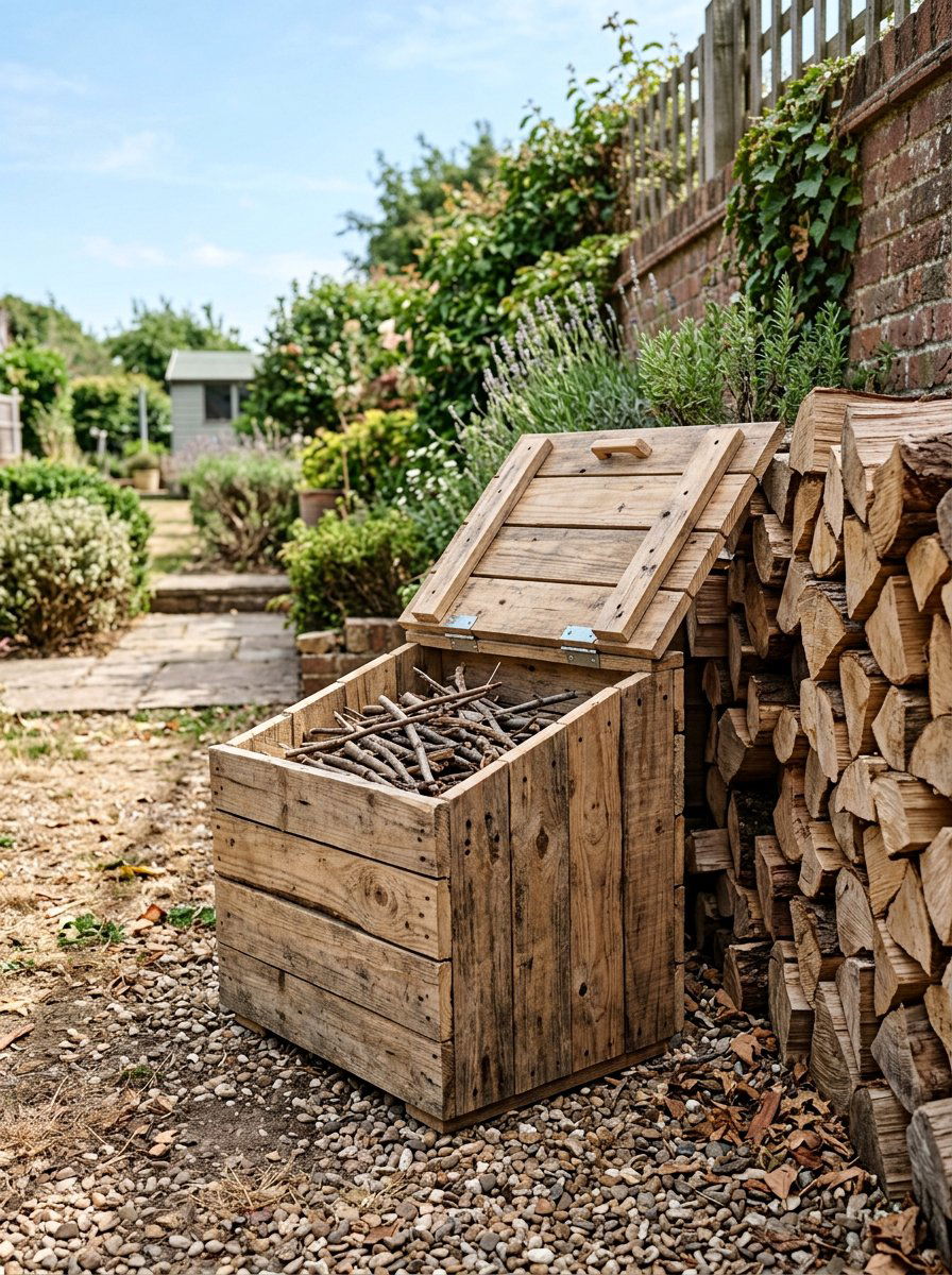 Pallet Wood Kindling Box - 25 Pallet Firewood Storage Rack Ideas