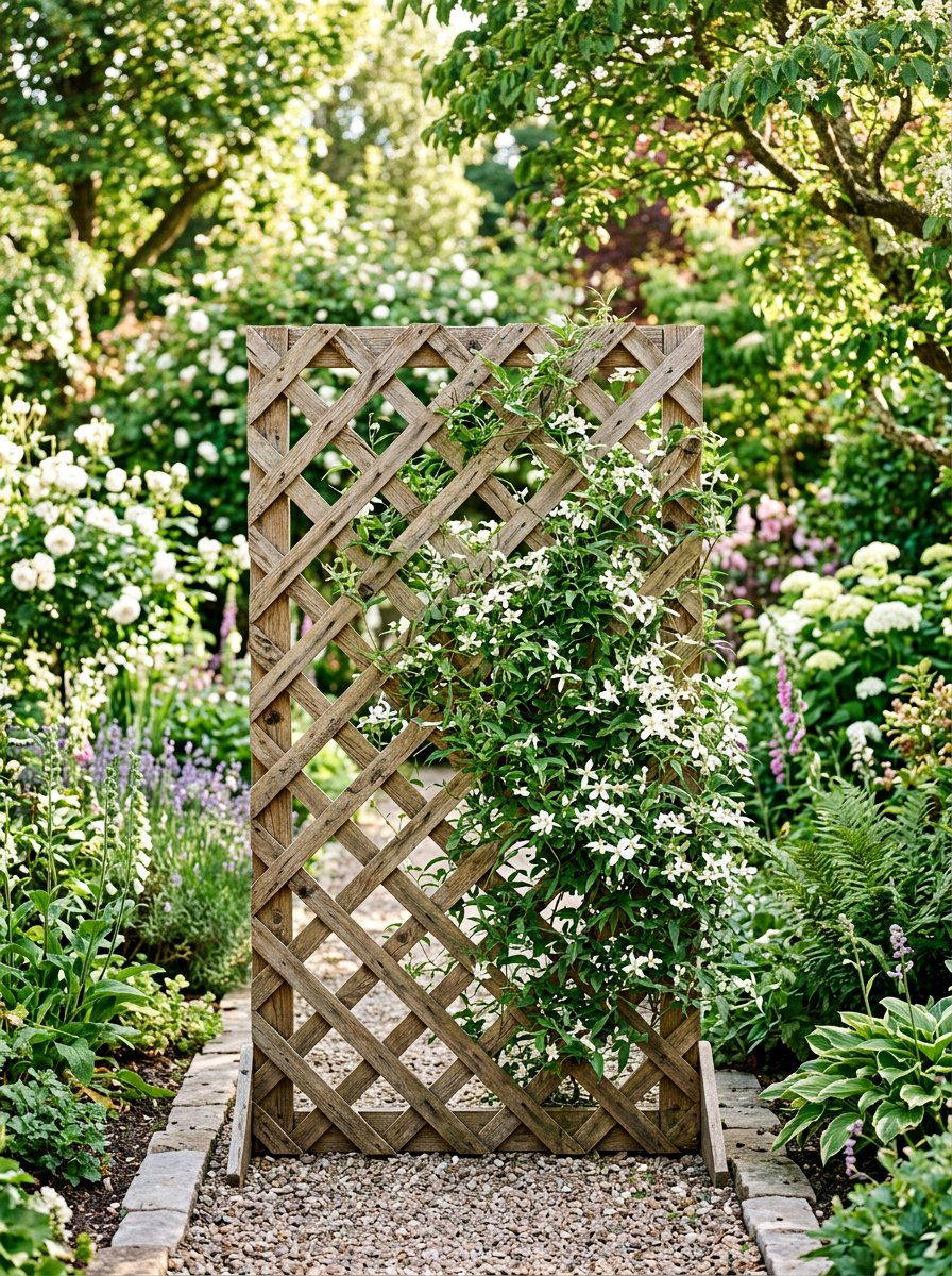 Pallet Wood Lattice - 25 Pallet Hot Tub Surround Ideas