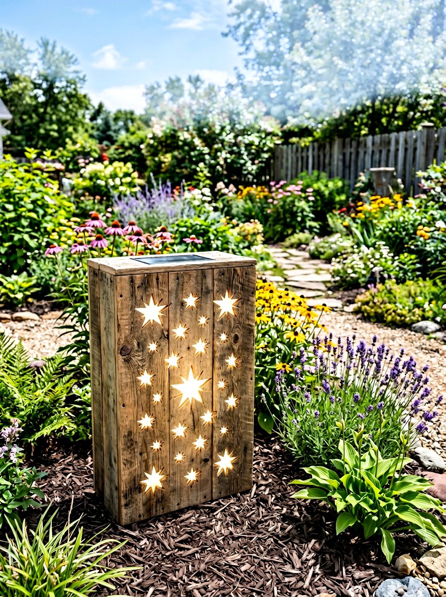 Pallet Wood Light Box - 25 Pallet Solar Light Holder Ideas