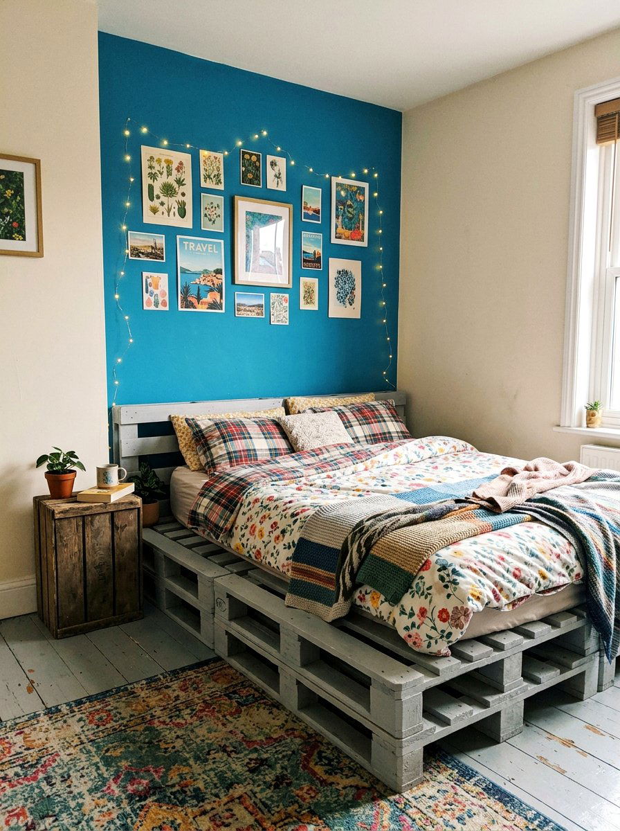Pallet bed build - 25 Industrial pallet bed ideas