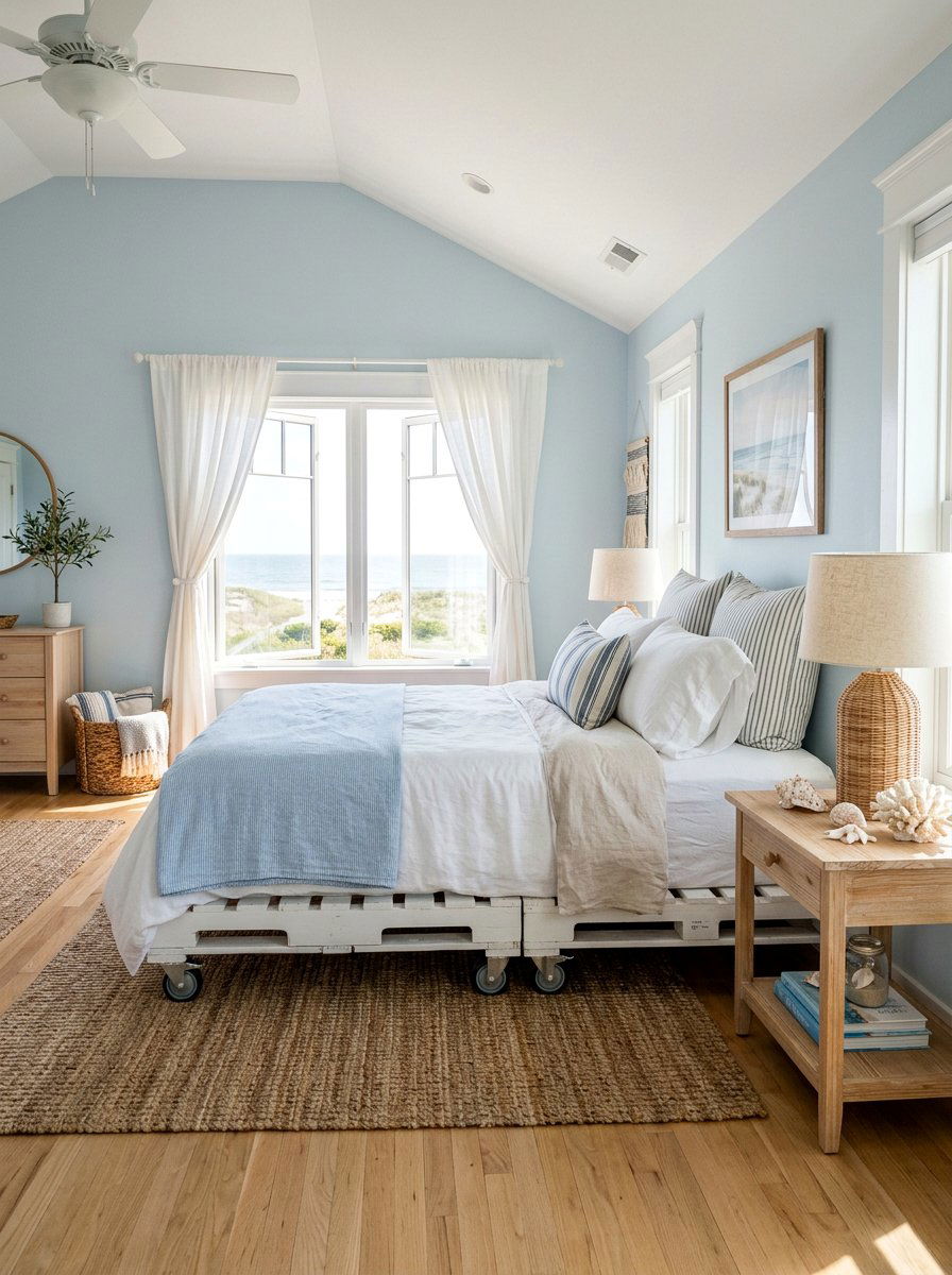 Pallet bed daybed living room - 25 Pallet Bed with Wheels ideas