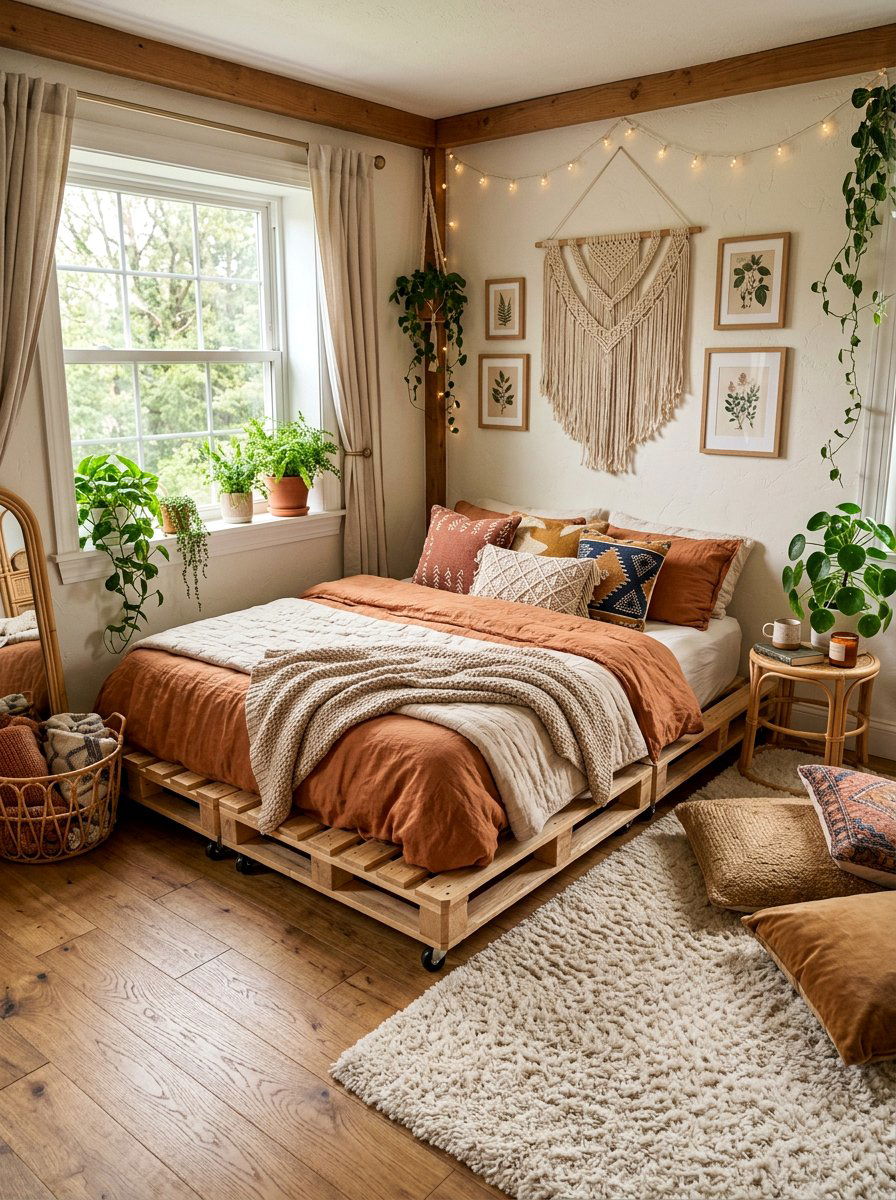 Pallet bed guest room - 25 Pallet Bed with Wheels ideas